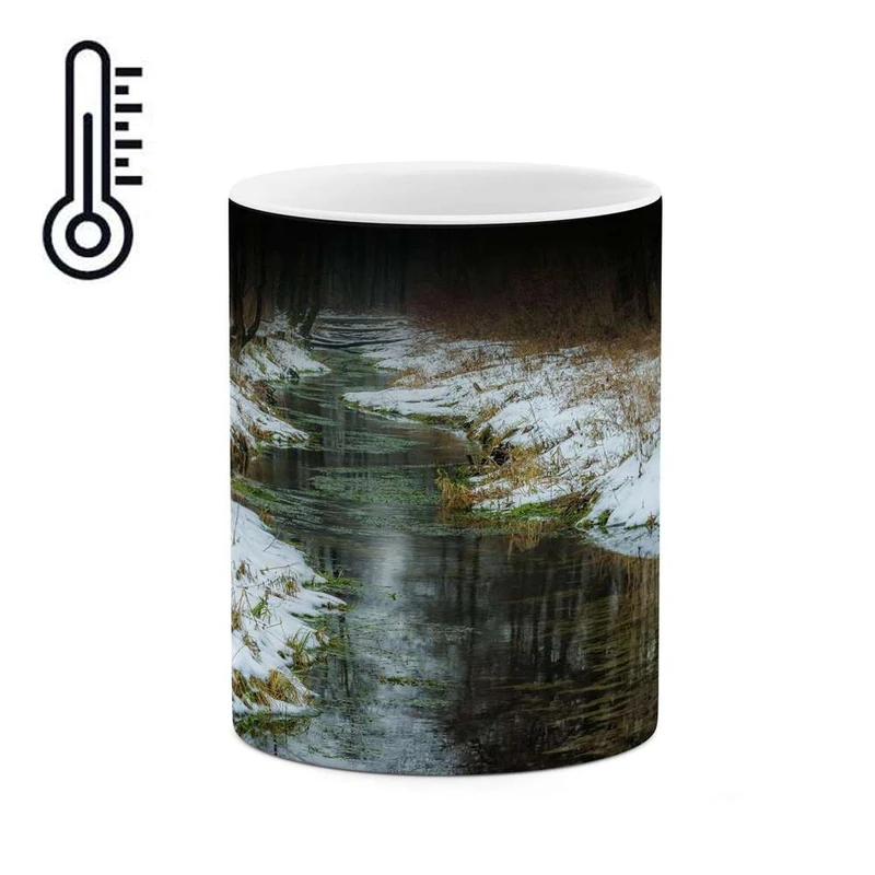 ماگ حرارتی کاکتی مدل منظره برفی کد mgh14928