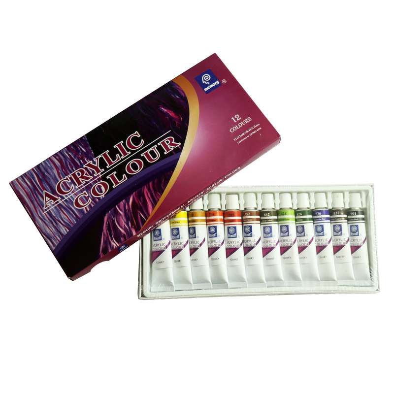 رنگ اکرلیک مموری کد 32 حجم 12 میلی لیتر بسته 12 عددی