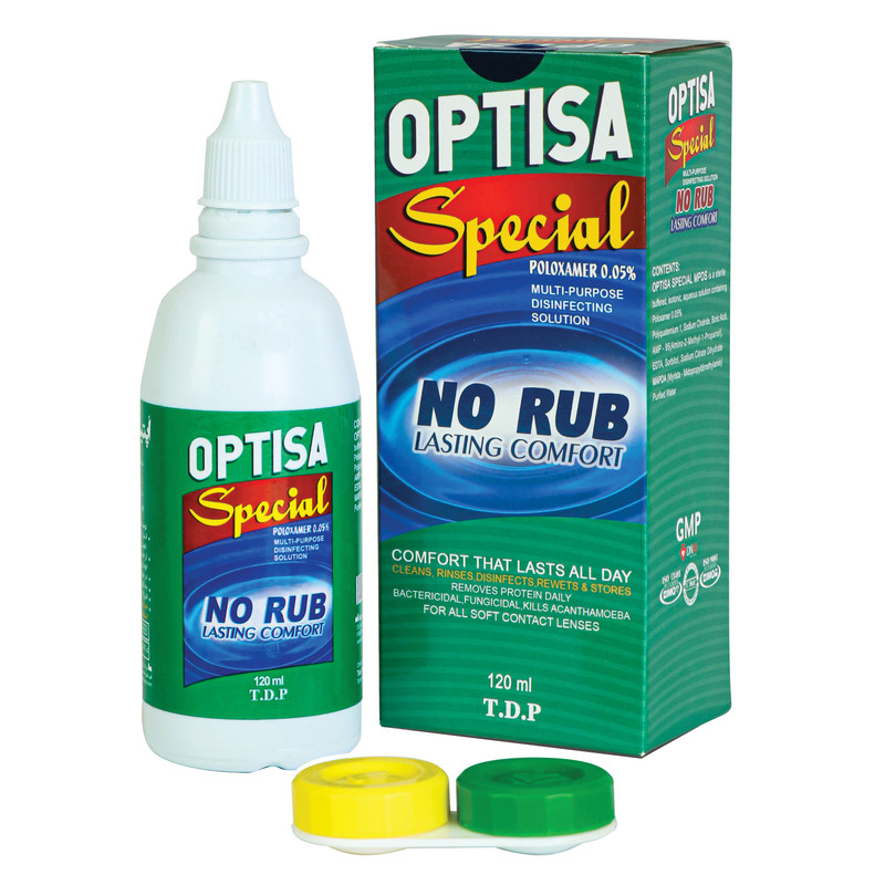 محلول شستشوی لنز اپتيسا مدل No Rub حجم 120 میلی لیتر