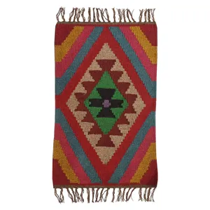 گلیم دستبافت یک متری مدل پادری پشم کد 171