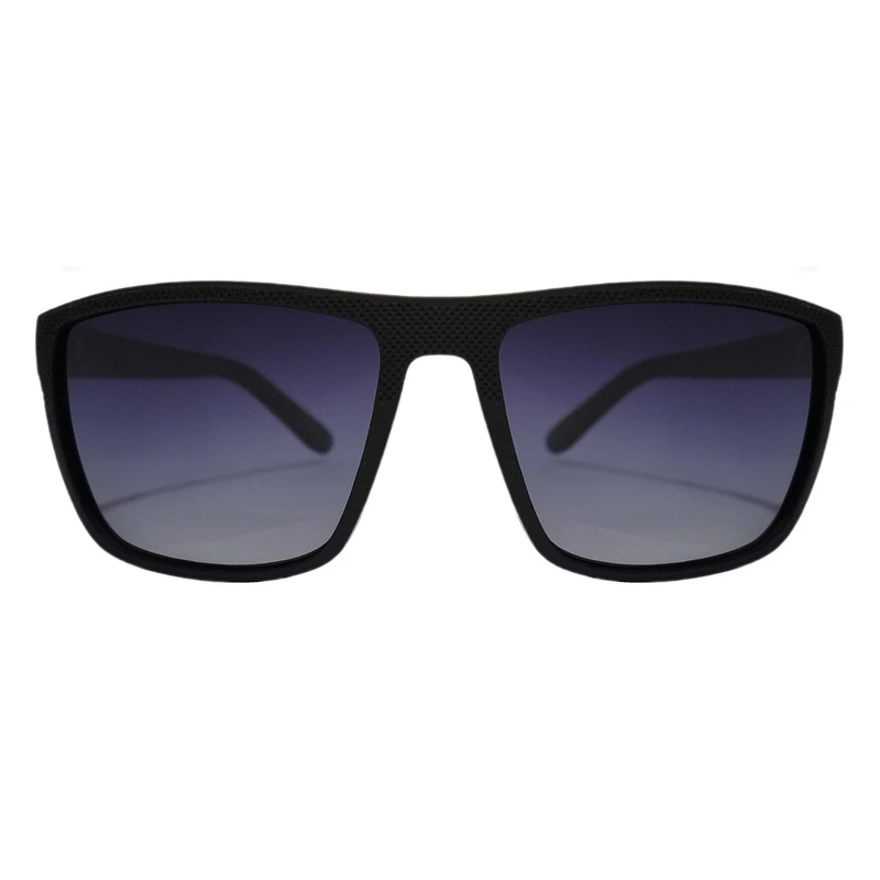 عینک آفتابی مردانه مدل مستطیل کائوچو پلاریزه کد UV400 63