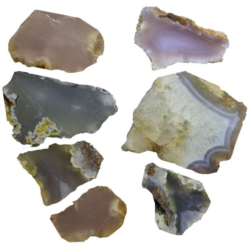 سنگ راف عقیق سلیمانی مدل G21 مجموعه 7 عددی