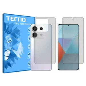 Tecno brand shockproof Matte screen protector glass for Xiaomi Redmi Note 13 Pro 5G along with the back protector