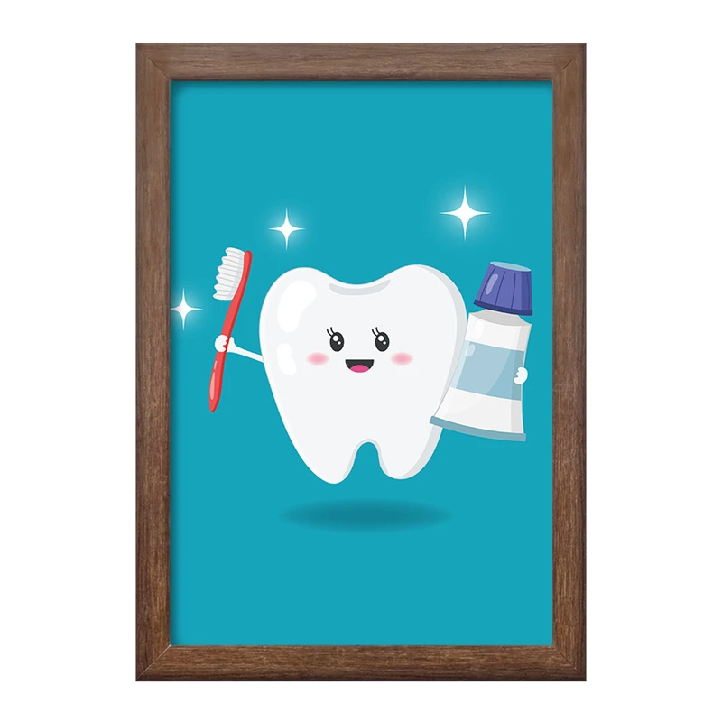 تابلو خندالو طرح دندان و دندان پزشکی کودکانه کد 36746