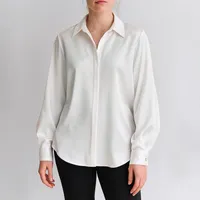 شومیز آستین بلند زنانه مدل بیسیک کرپ کد AK1174