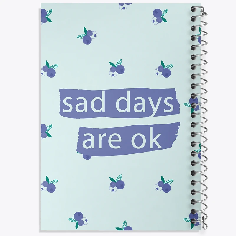 دفتر شطرنجی 50 برگ خندالو مدل Sad Days Are Ok کد N169