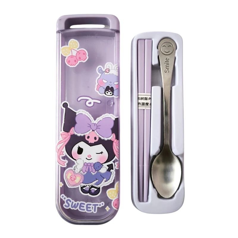 قاشق و چنگال کودک طرح کرومی مجموعه 4 عددی