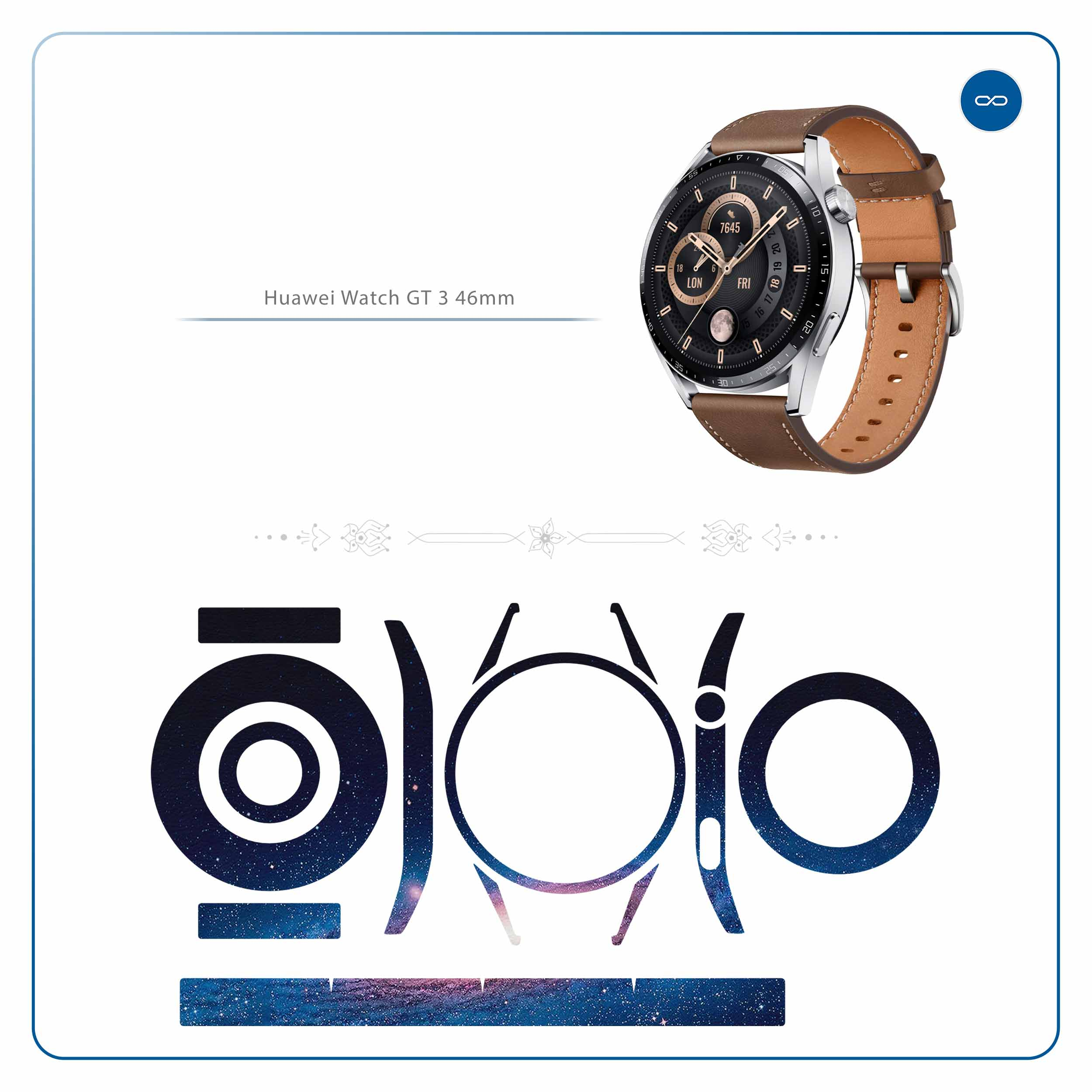 برچسب ماهوت طرح Universe-by-NASA-4 مناسب برای ساعت هوشمند هوآوی Watch GT 3 46mm