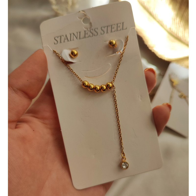 نیم ست زنانه مدل استیل گوی کد DA092 نیم ست زنانه مدل استیل گوی کد DA092