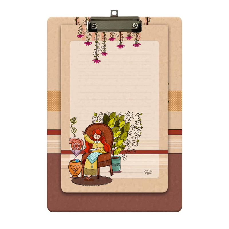 تخته شاسی دایان مدل چک لیست طرح آنجل 10 سایز b5 به همراه کاغذ یادداشت