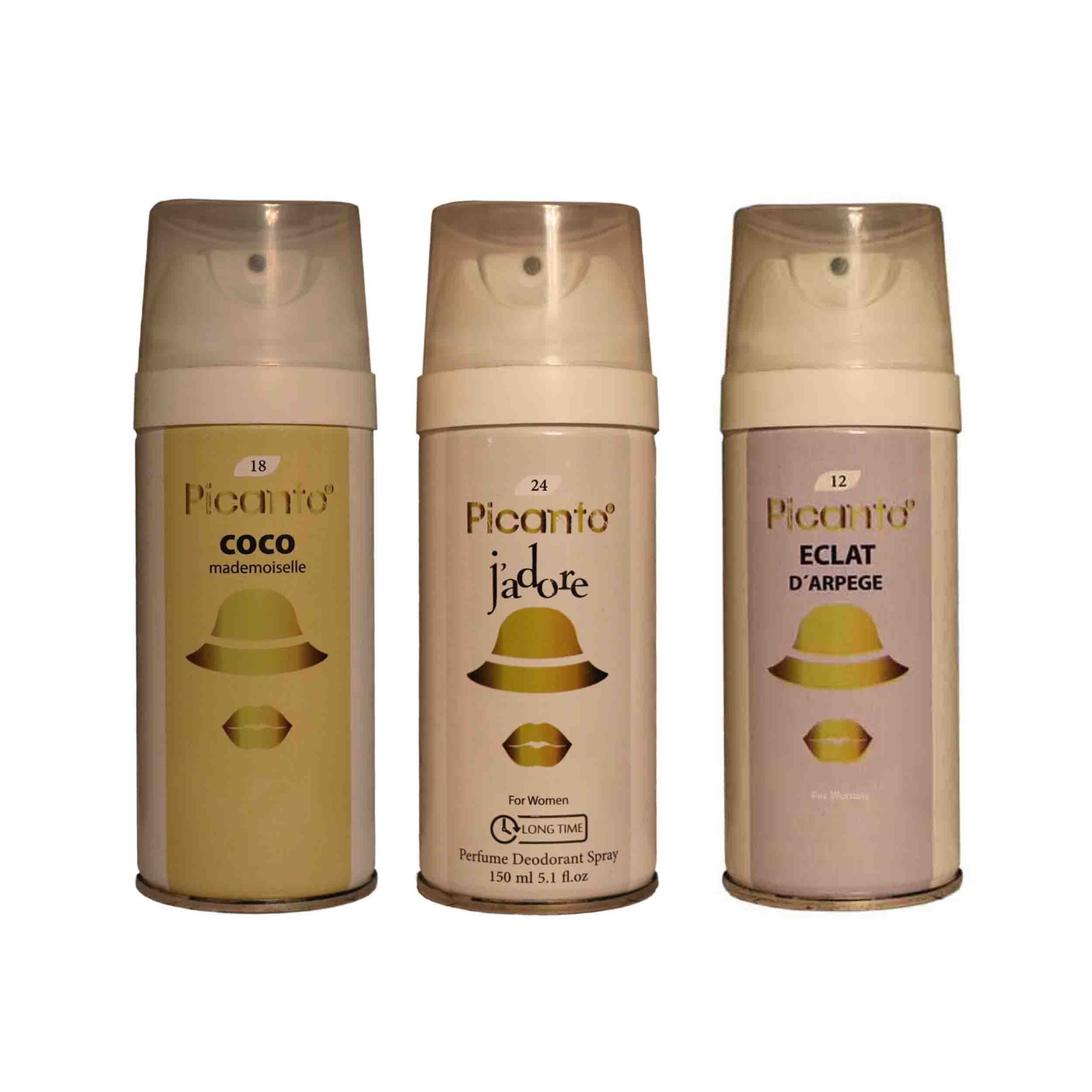 اسپری خوشبو کننده بدن زنانه پیکانتو مدل pw24 حجم 150 میلی لیتر مجموعه 3 عددی