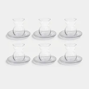 Pasabahce Ekin 96575 Glass and Saucer Pack of 12