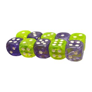 تاس بازی مدل شفاف کد RNDMDICE-035 بسته 10 عددی