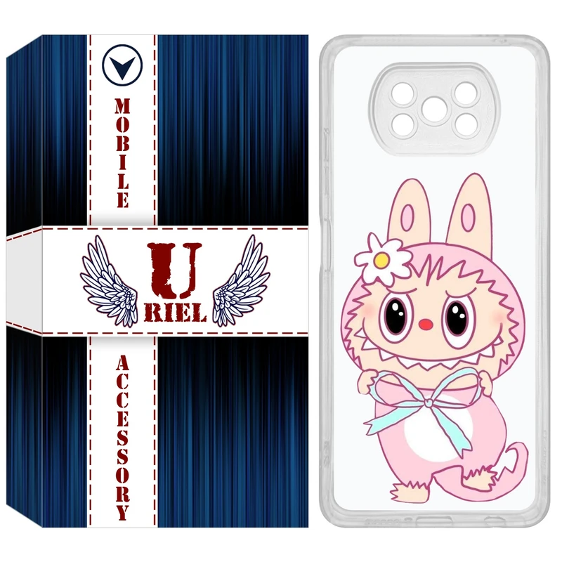 کاور یوریل مدل Clear کد 146 طرح لبوبو Labubu مناسب برای گوشی موبایل شیائومی Poco X3 / X3 Pro / X3 NFC