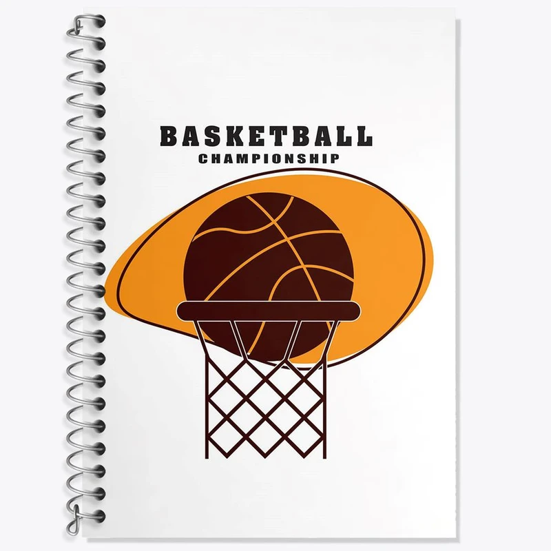 دفتر زبان 50 برگ خندالو مدل دو خط طرح بسکتبال Basketball کد 26462