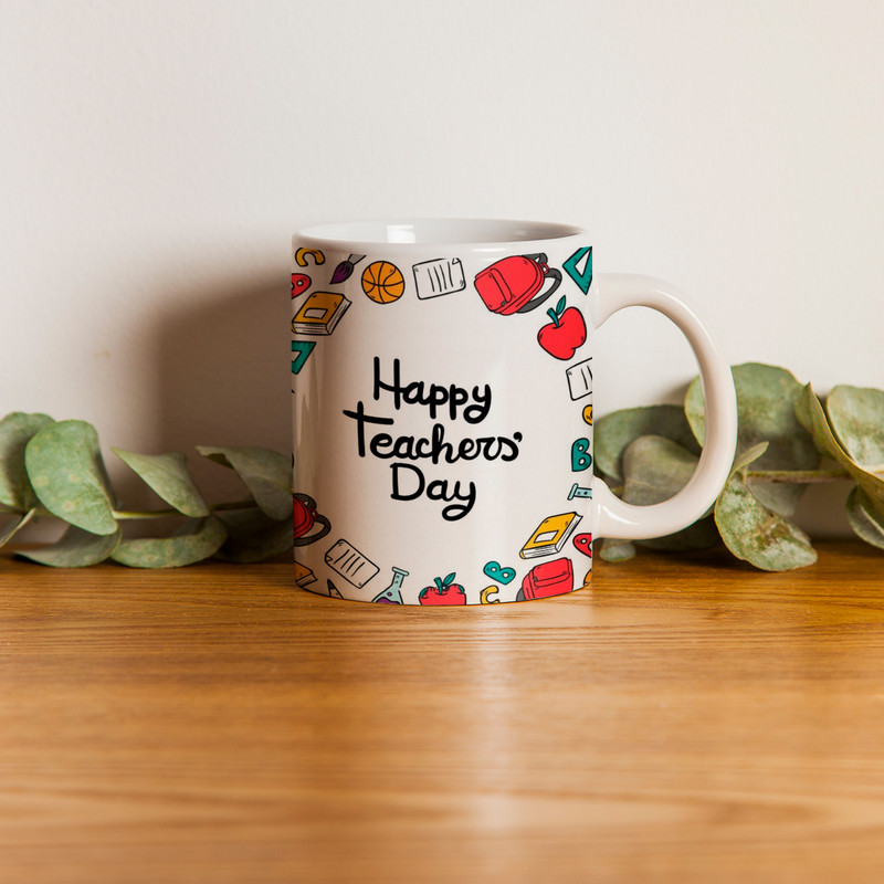 ماگ هومر ماگ طرح روز معلم مدل happy teacher day