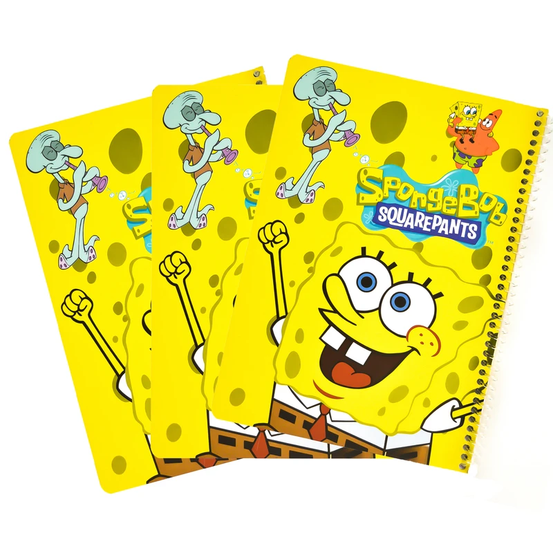 دفتر نقاشی 20 برگ کیهان مدل باب اسفنجی بسته 3 عددی