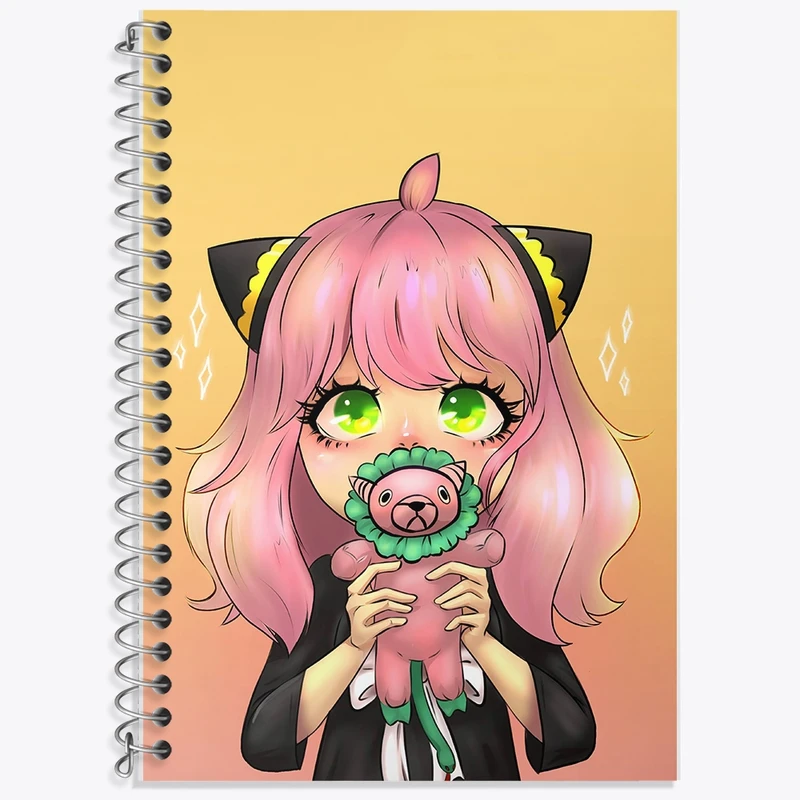 دفتر زبان 50 برگ خندالو مدل دو خط طرح آنیا فورجر انیمه اسپای ایکس کد F2832