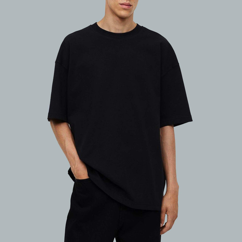 تی شرت مردانه مدل اورسایز پنبه ای کپ مربعی