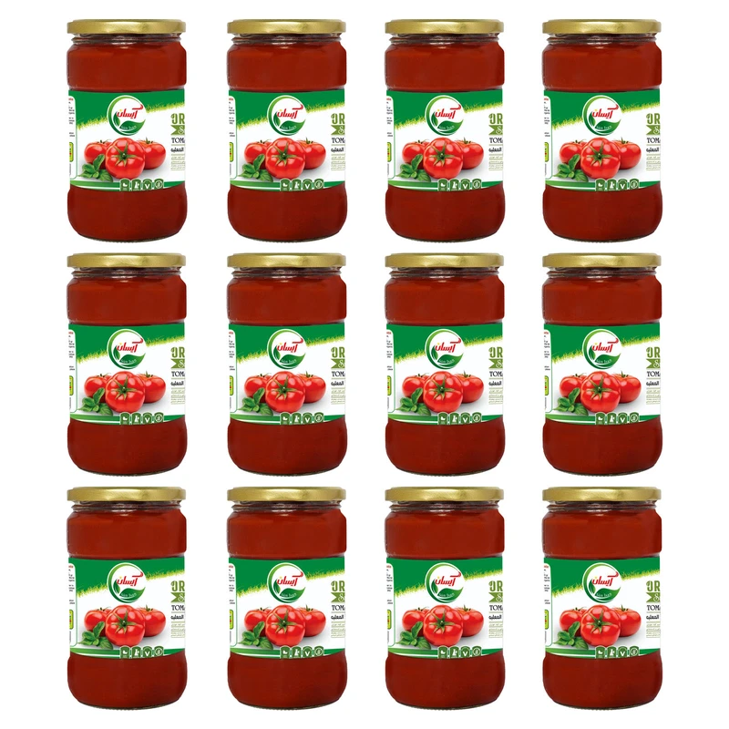 رب گوجه فرنگی سان آیسان - 700 گرم بسته 12 عددی