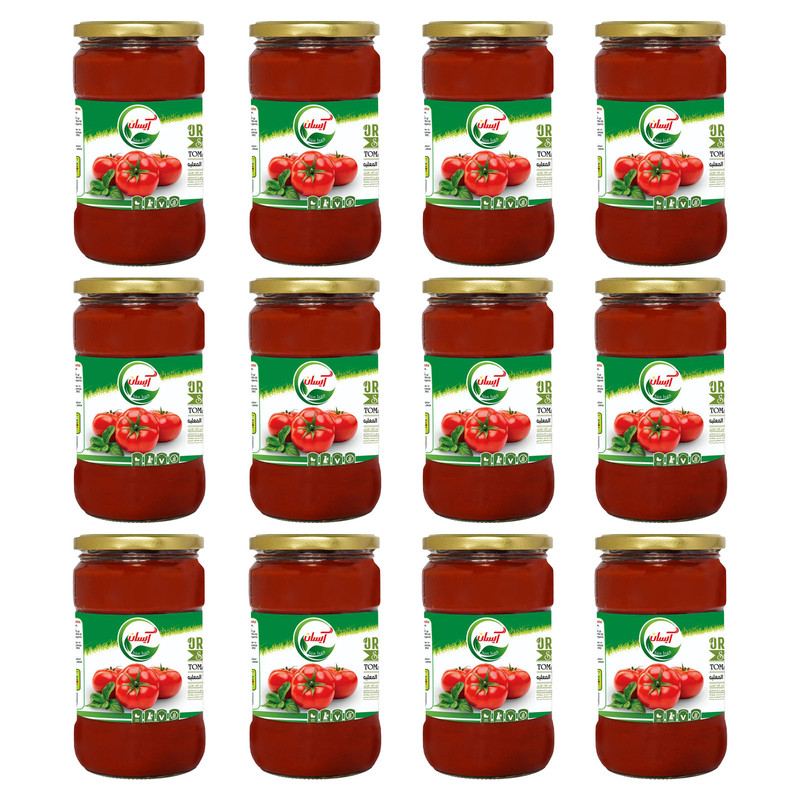 رب گوجه فرنگی سان آیسان - 700 گرم بسته 12 عددی