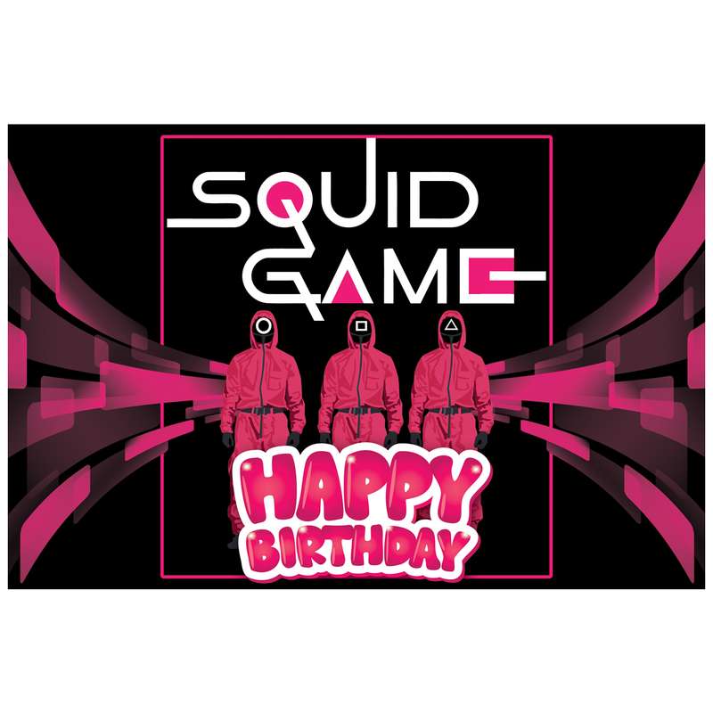 بنر تم تولد طرح بازی مرکب مدل Squid Game کد 1093
