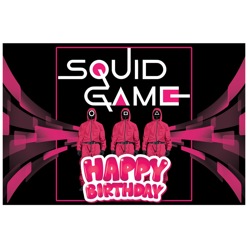 بنر تم تولد طرح بازی مرکب مدل Squid Game کد 1093