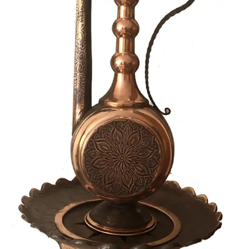 ست آفتابه و لگن مسی کد 88