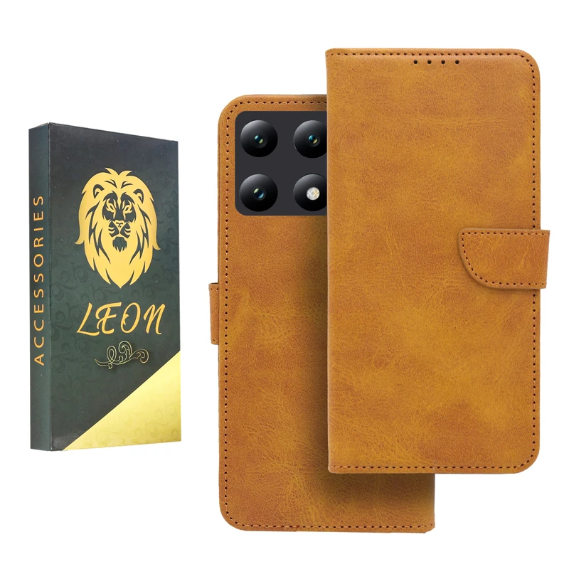 کیف کلاسوری لئون مدل Khoshi مناسب برای گوشی موبایل شیائومی Mi 14T