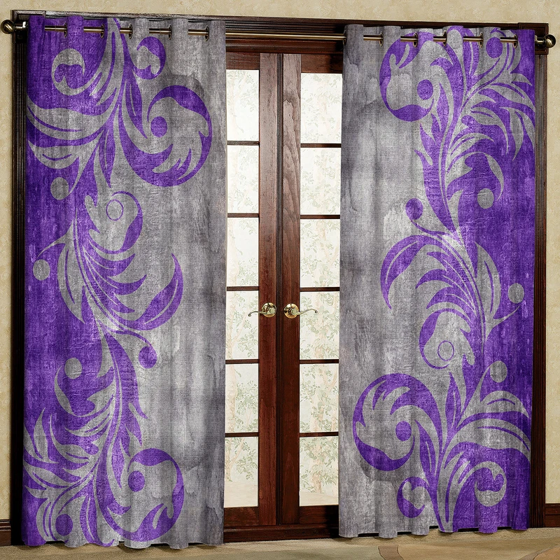   پرده مدل طرح دار مخمل پانچی کد 1012L سایز 140x280 سانتی متر