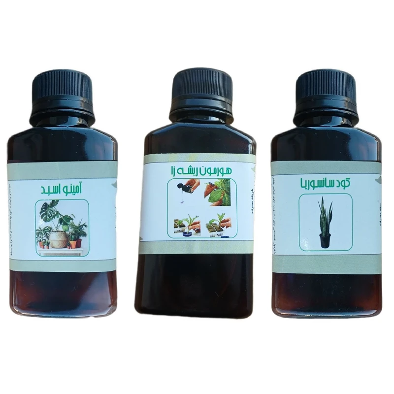 کود مایع امینو اسید و سانسوریا و هورمون ریشه زا مدل life drop حجم 110 میلی لیتر بسته 3 عددی