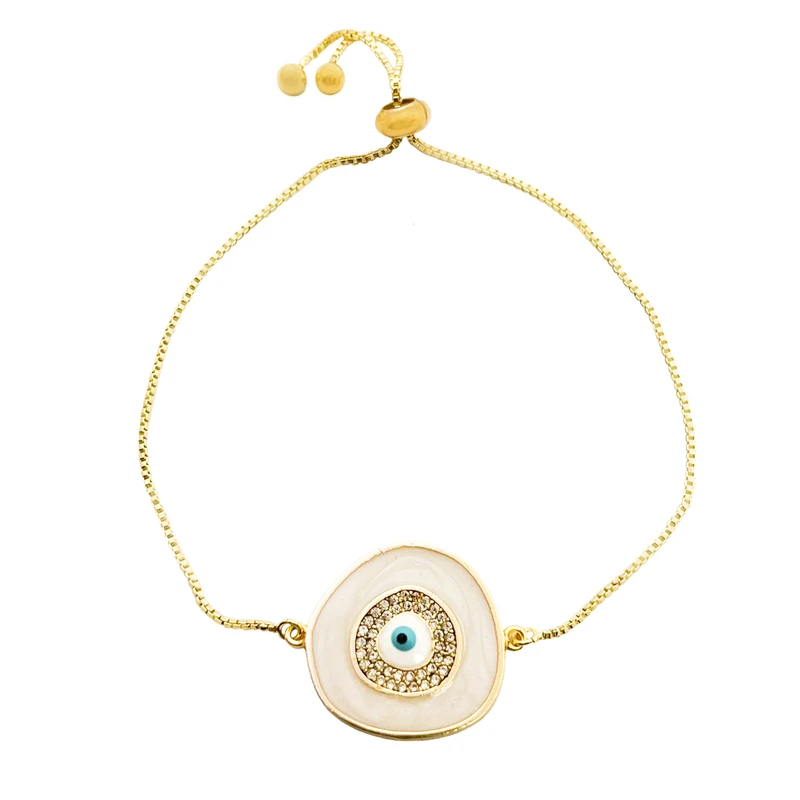 دستبند زنجیری زنانه گالری عزیزی مدل چشم نظر