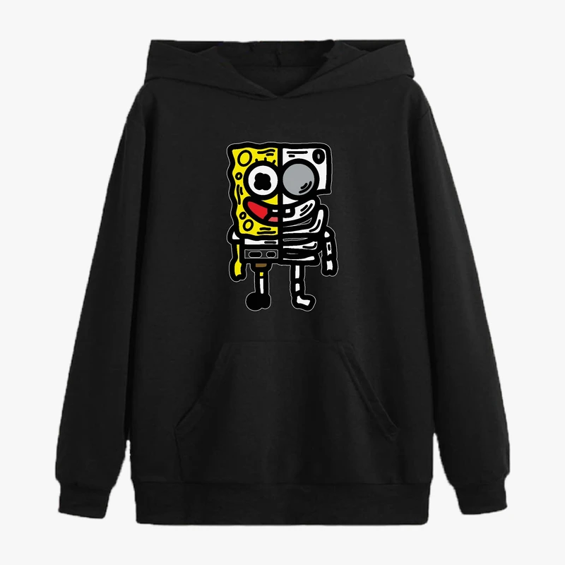 هودی مردانه مدل باب اسفنجی اسکلتی an060