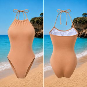 مایو یک تکه یقه هالتر زنانه ایروپستال مدل AEROJC451