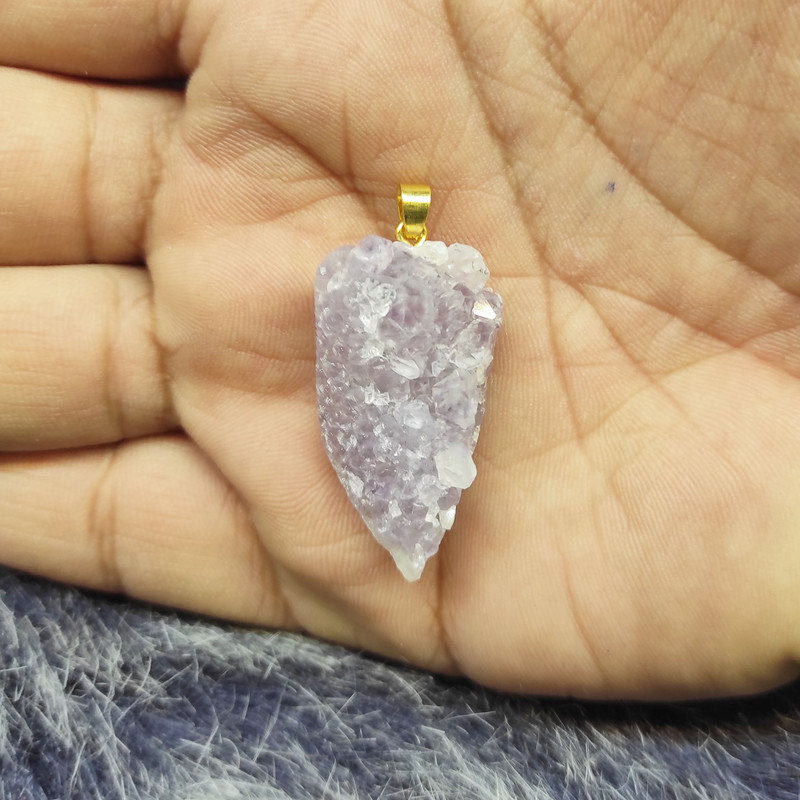 آویز گردنبند مدل کریستال امیتیست کدA77930