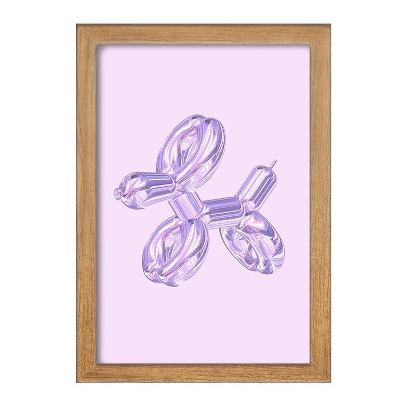 تابلو خندالو مدل بادکنک سگ بنفش کد F3722