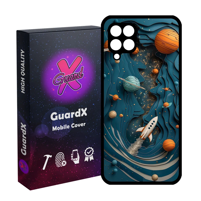 کاور گارد ایکس طرح فضا مدل  Glass10750 مناسب برای گوشی موبایل سامسونگ Galaxy A12/M12/F12