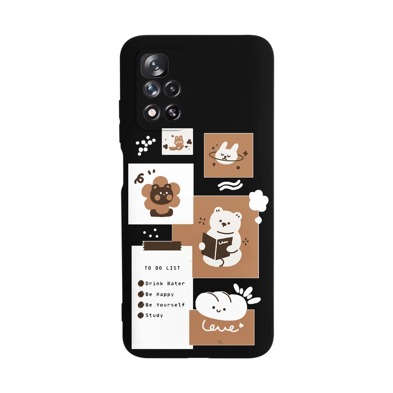 کاور قاب گارد طرح روزمرگی خرس کد f7748 مناسب برای گوشی موبایل شیائومی Redmi Note 11 5G / Poco M4 Pro 5G