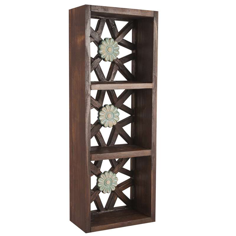 شلف دیواری مدل گره چینی طرح لوتوس کد 037