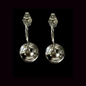 گوشواره زنانه  ژوپینگ مدل گوی آیینه ای کد 33
