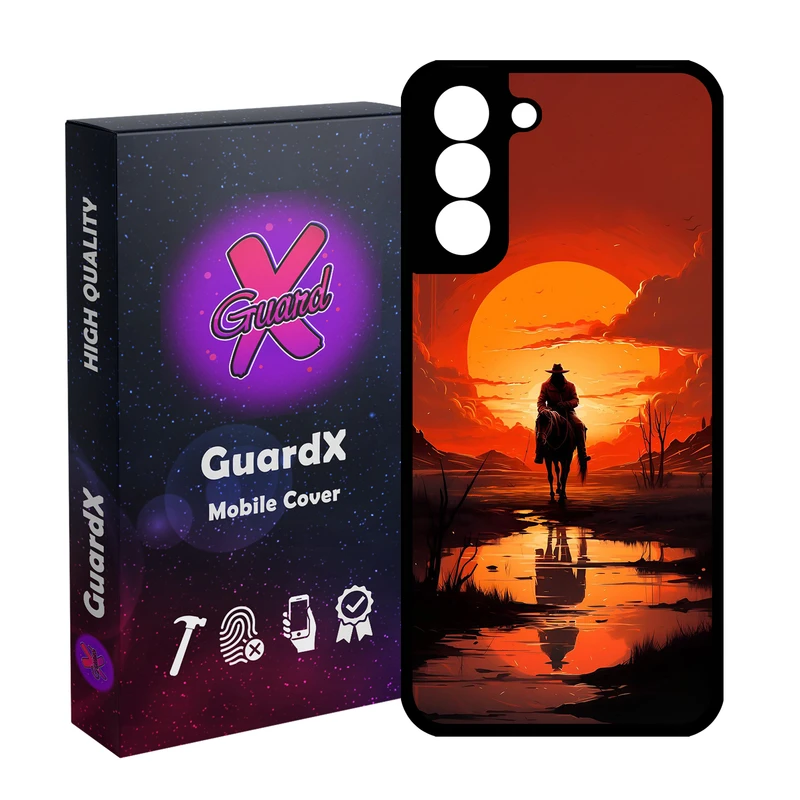 کاور گارد ایکس طرح Red Dead مدل Glass10796 مناسب برای گوشی موبایل سامسونگ Galaxy S21 FE