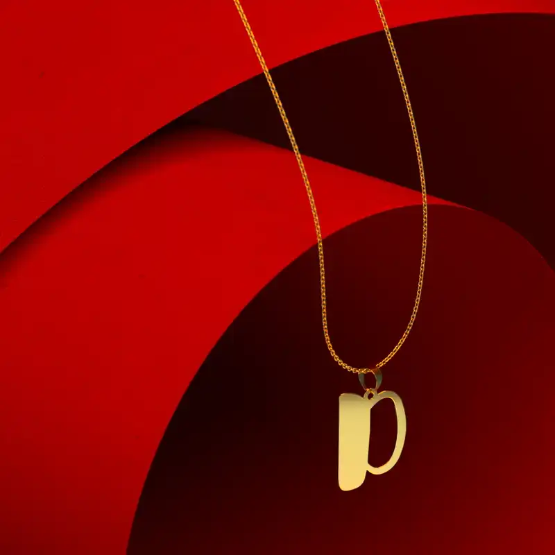 گردنبند طلا 18 عیار زنانه مدوپد مدل حرف D کد H3-1-1011