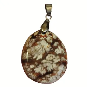 آویز گردنبند زنانه مدل سنگ عقیق شجر