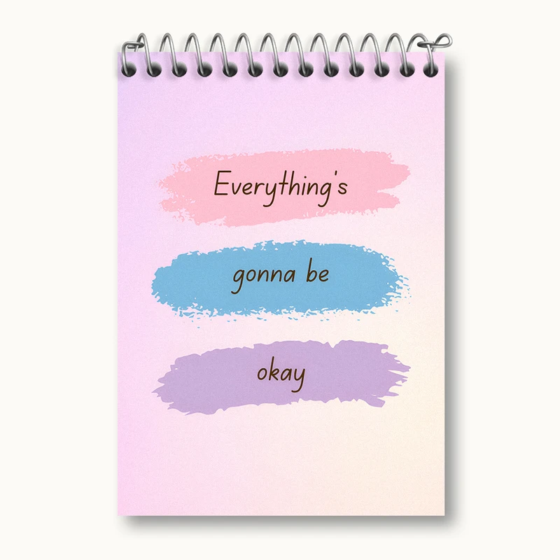 دفتر یادداشت 50 برگ خندالو طرح Everything's Gonna Be Okay کد N2646