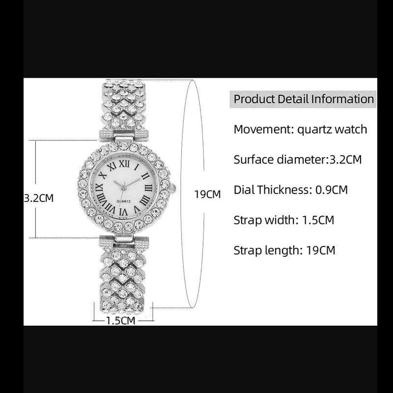 ساعت مچی عقربه ای زنانه مدل فول نگین کد ne2023 ساعت مچی عقربه ای زنانه مدل فول نگین کد ne2023