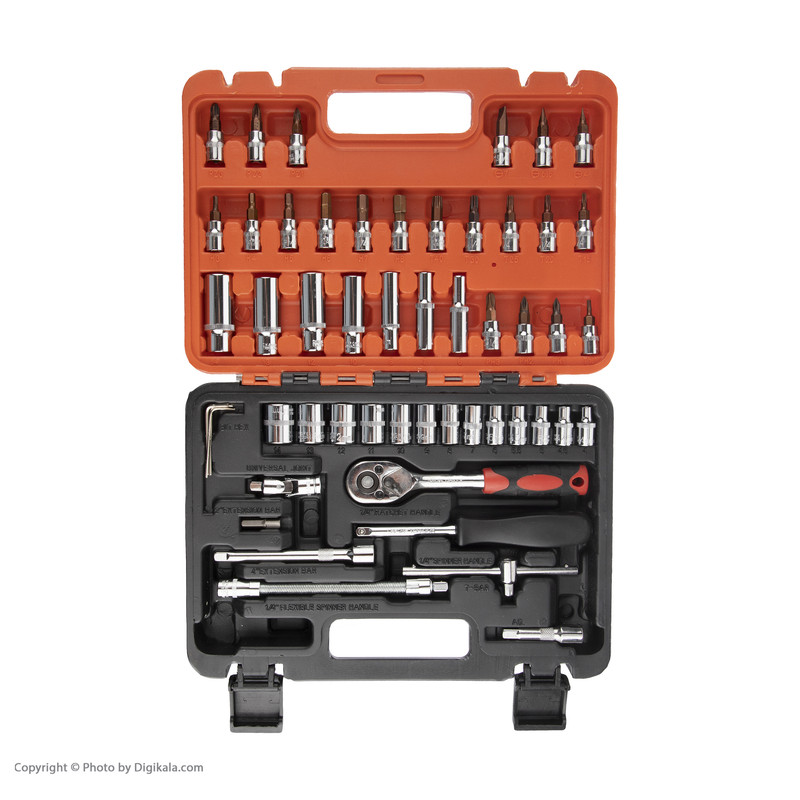 مجموعه 53 عددی آچار و سری بکس و پیچ گوشتی ساتاگود مدل G-10025