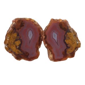 سنگ راف عقیق مدل سلیمانی کد RS1536 مجموعه 2 عددی