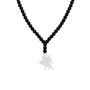 گردنبند نقره زنانه هایکا مدل اسب و جنگجو کد n.ha1-686