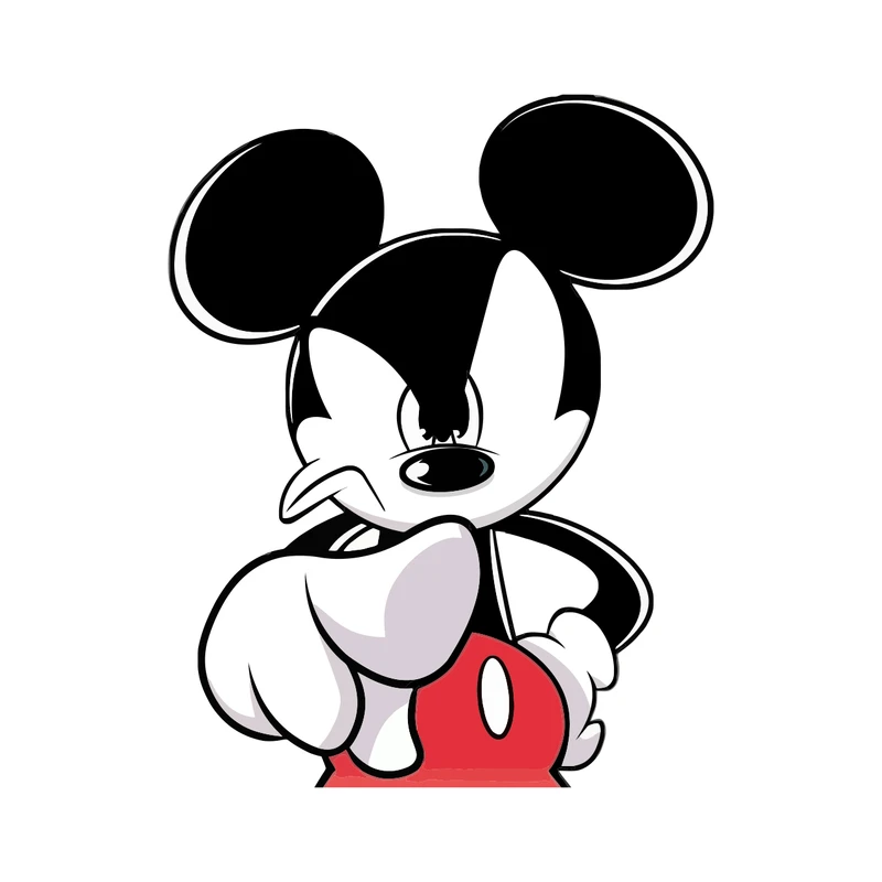 استیکر خودرو پویا مارکت طرح میکی موس عصبانی کد 1900