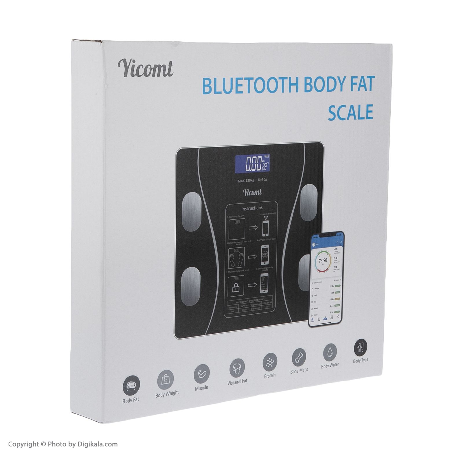 ترازو دیجیتال یوکومت مدل Bluetooth Body Fat Scale -  - 3